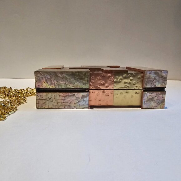 Rafe Ramya Cubist Minaudiere, Copper/Gold - Picture 8 of 9